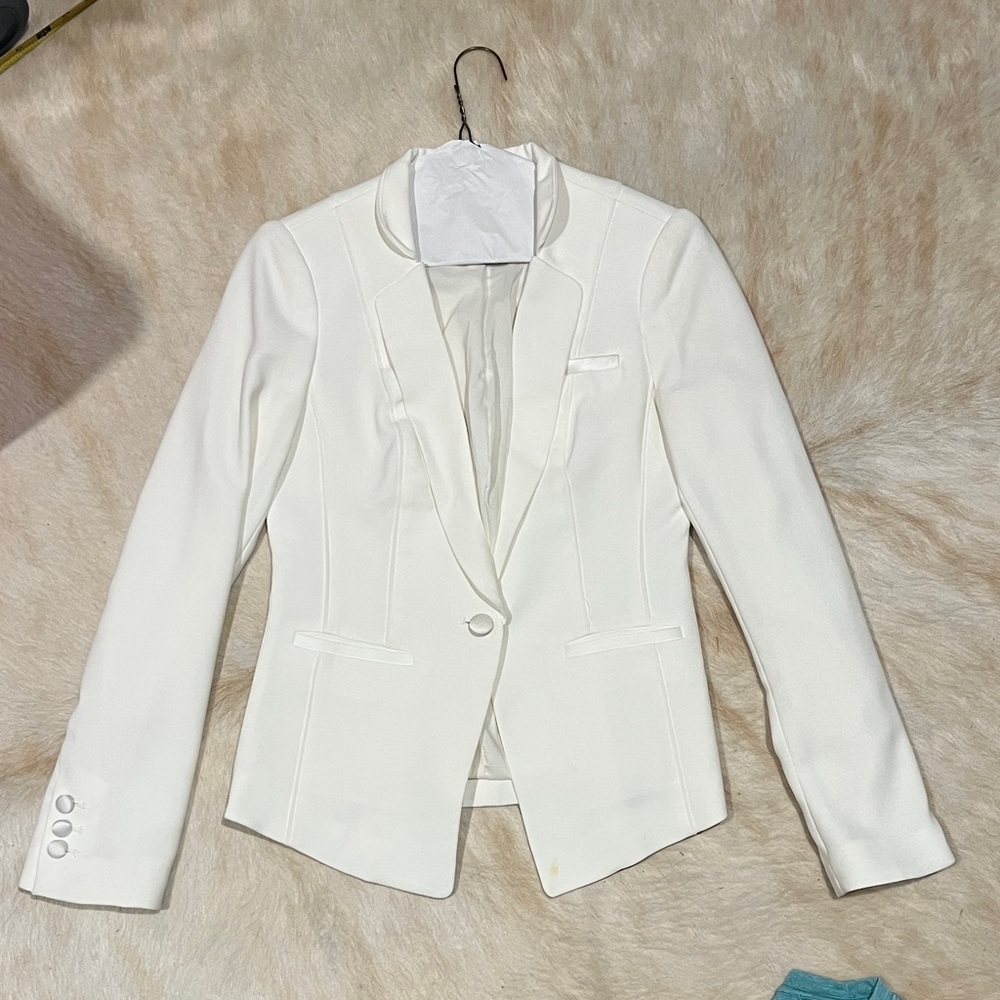 White House Black Market Classic White Blazer